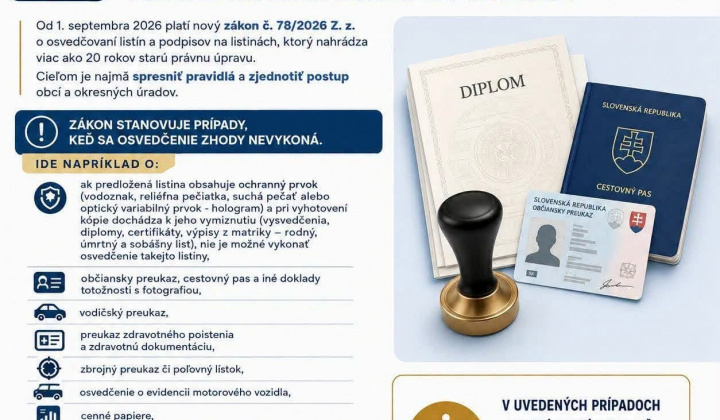 Aktuality / Overovanie listín a podpisov od 1.9.2026 - foto